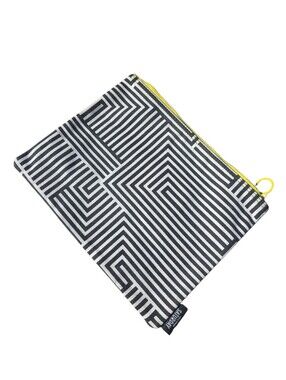 Kate Spade Saturday Large Geometric Zip Pouch | Black & White Canvas Clutch | Li